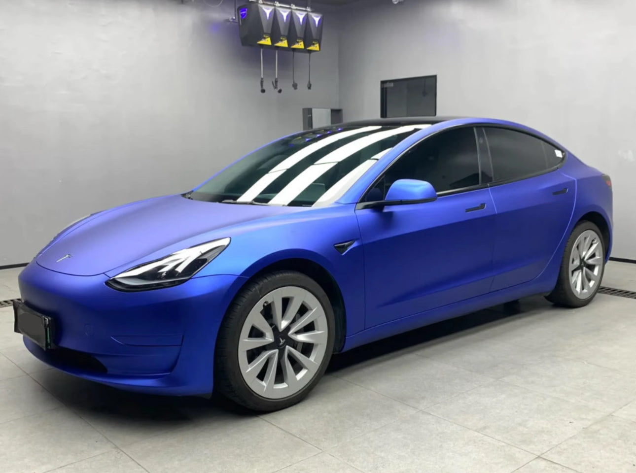 Satin King Blue Vinyl Wrap