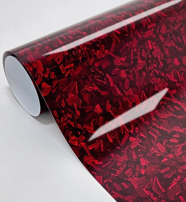 Forged Red Carbon Fiber Wrap